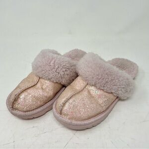 UGG Kids Pink Glitter Slippers